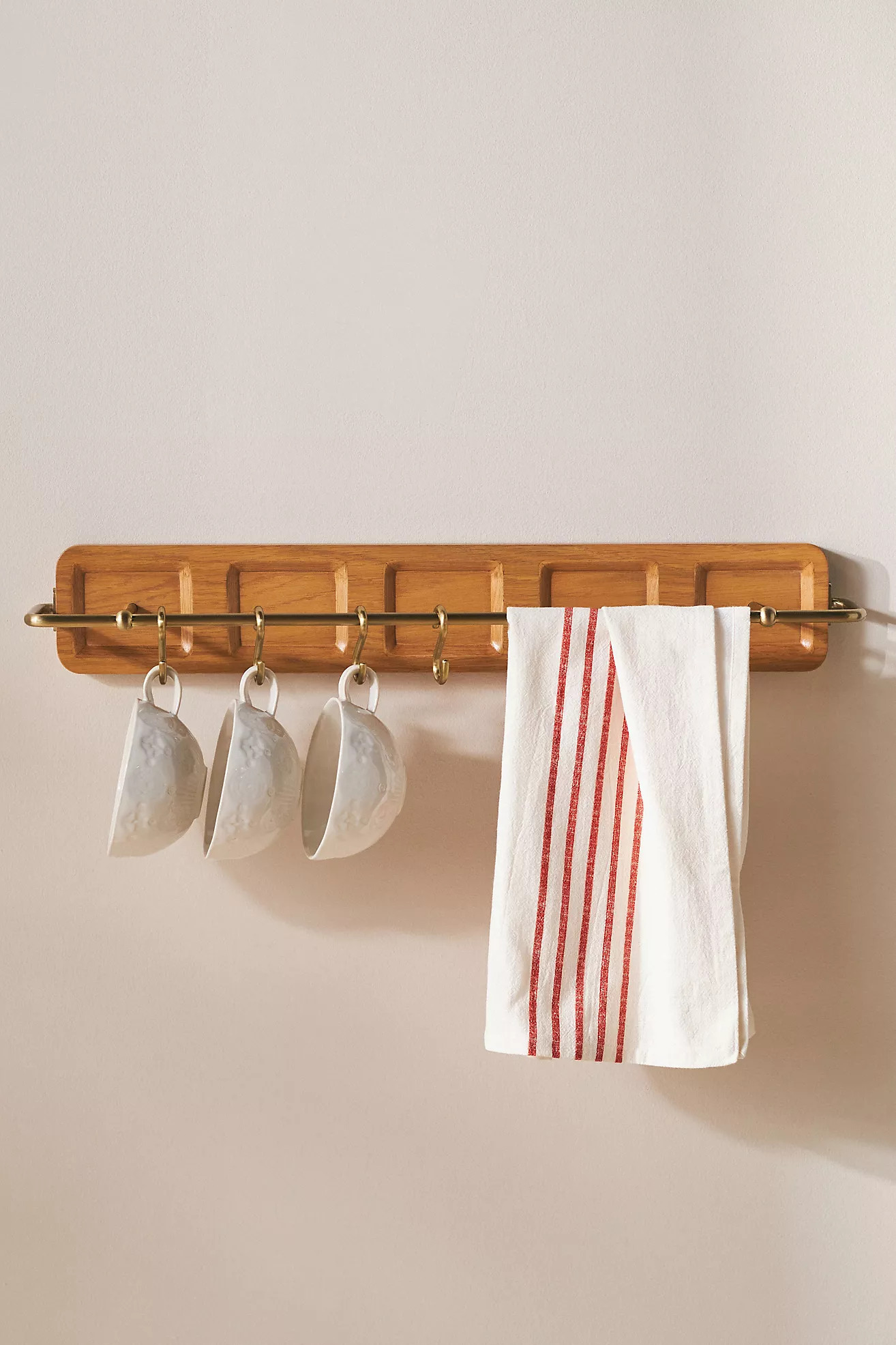 Elle Oak Wood Kitchen Utensil Rail | Anthropologie (US)