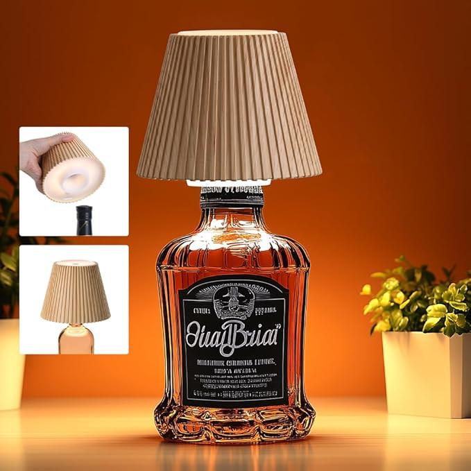 WILIT Wireless Bottle Lamp Shades for Table Lamps, 3 Level Brightness Touch Lamps for Nightstand,... | Amazon (US)