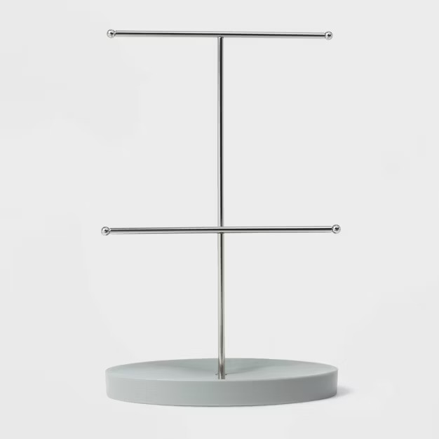 Jewelry Organizer with Metal Bar Gray ABR072 - Room Essentials™ | Target