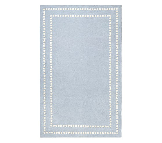 Pearl Dot Border Rug | Pottery Barn Kids