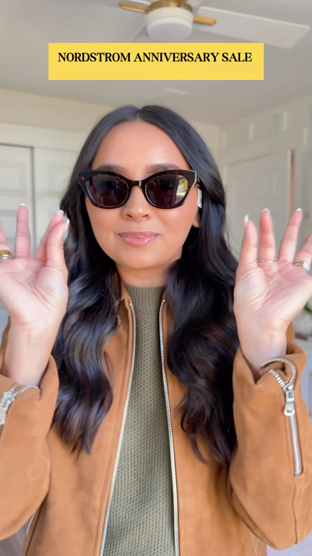 Nordstrom Anniversary Sale!
Suede jacket size xs TTS - size up a size to zip over thick sweaters
Jeans size 26 petite TTS
Green sweater size xxs TTS
Dior sunglasses 
Flats size 5.5

#LTKootd #LTKPetite #LTKSaleAlert