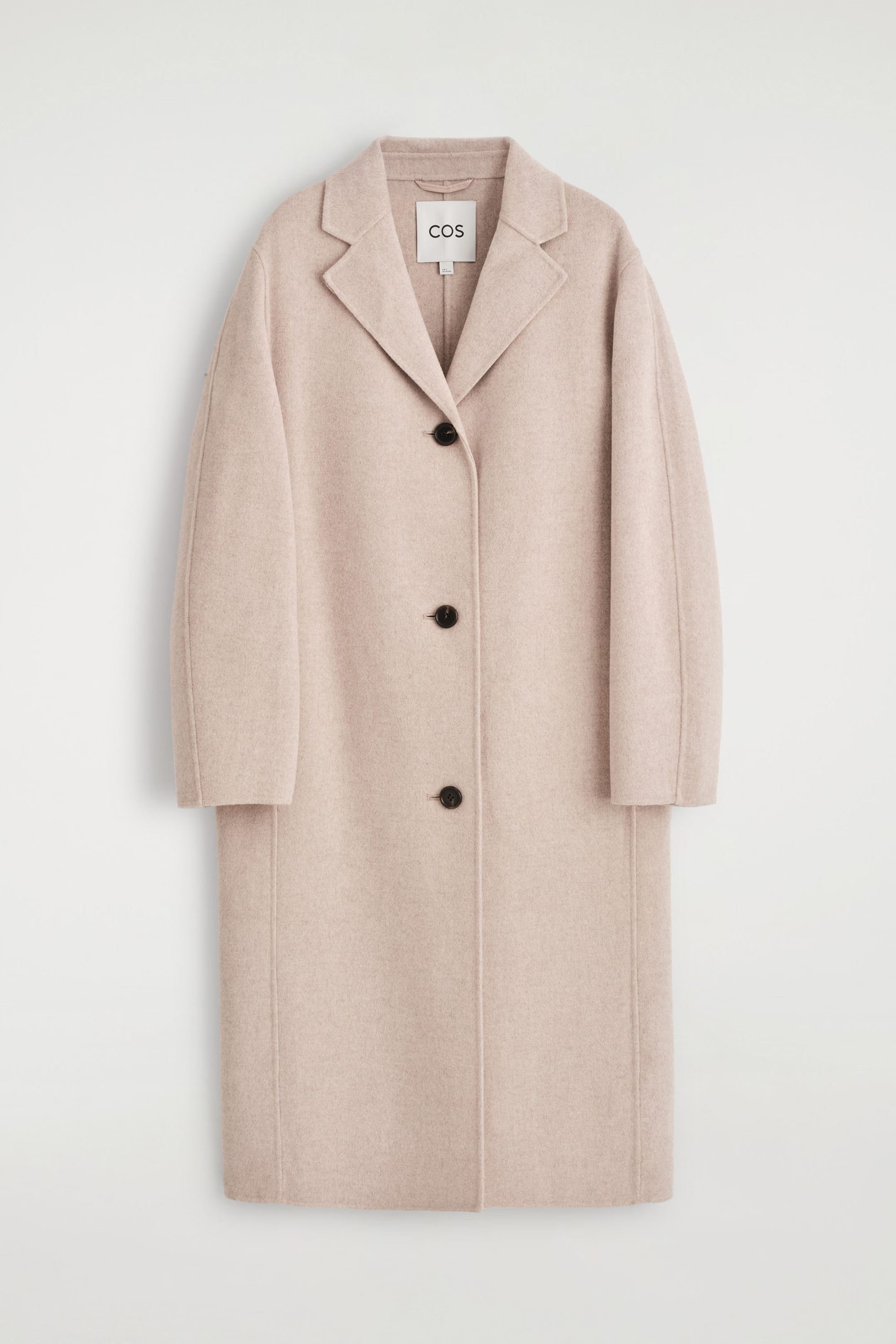 DOUBLE-FACED WOOL LONG COAT - LIGHT BEIGE | COS US | COS (US)