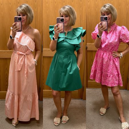 These dresses are dreamy!! Can you guess which one came home with me?
Summer dresses, special occasion dress, designer dresses. 

#LTKOver40 #LTKParties #LTKSeasonal