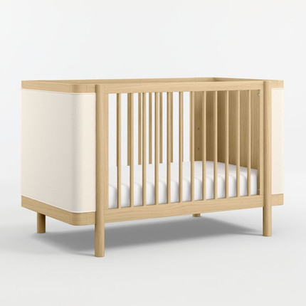 Redondo Upholstered Wood Baby Crib