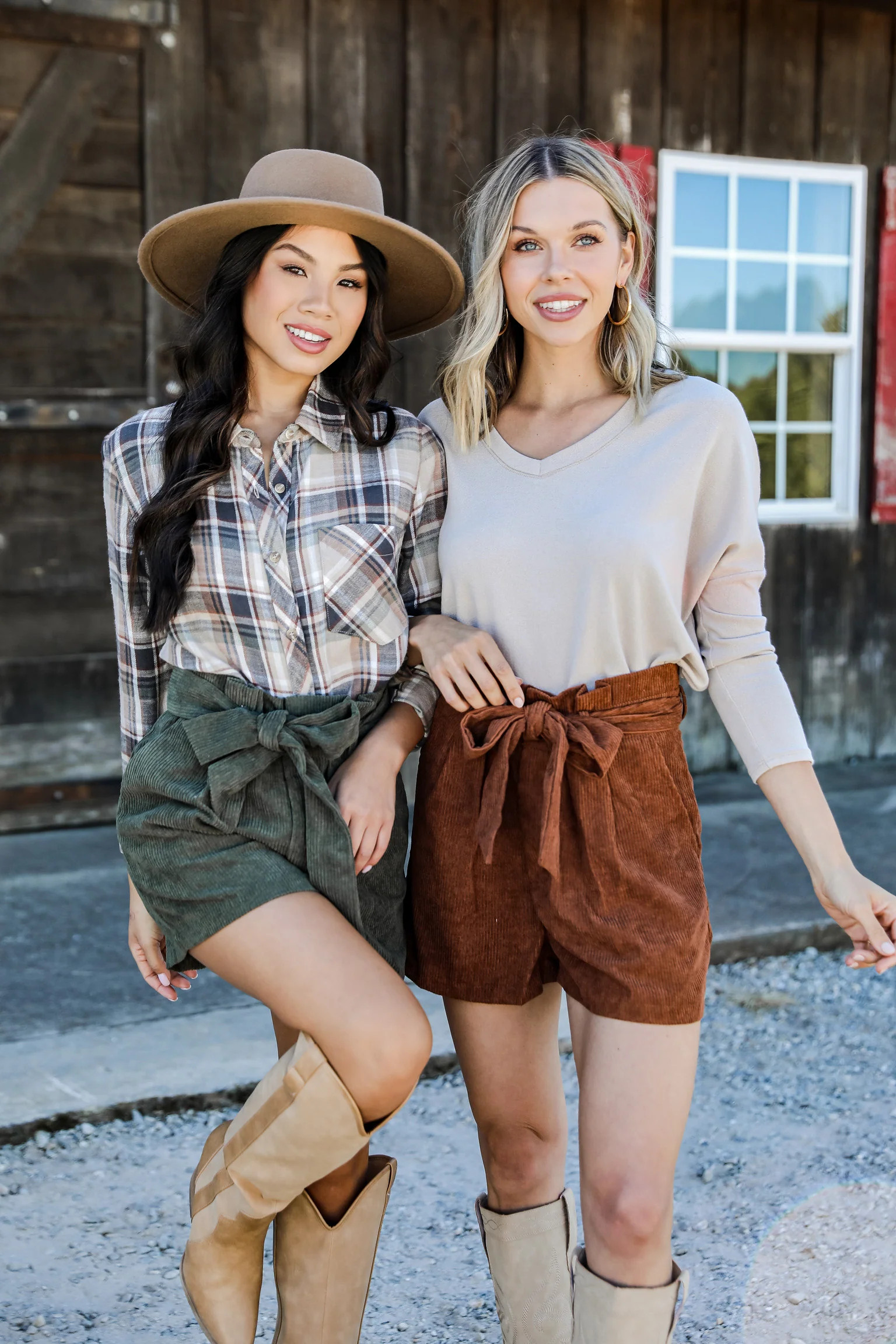 Lead You Here Corduroy Paperbag Waist Shorts | Dress Up