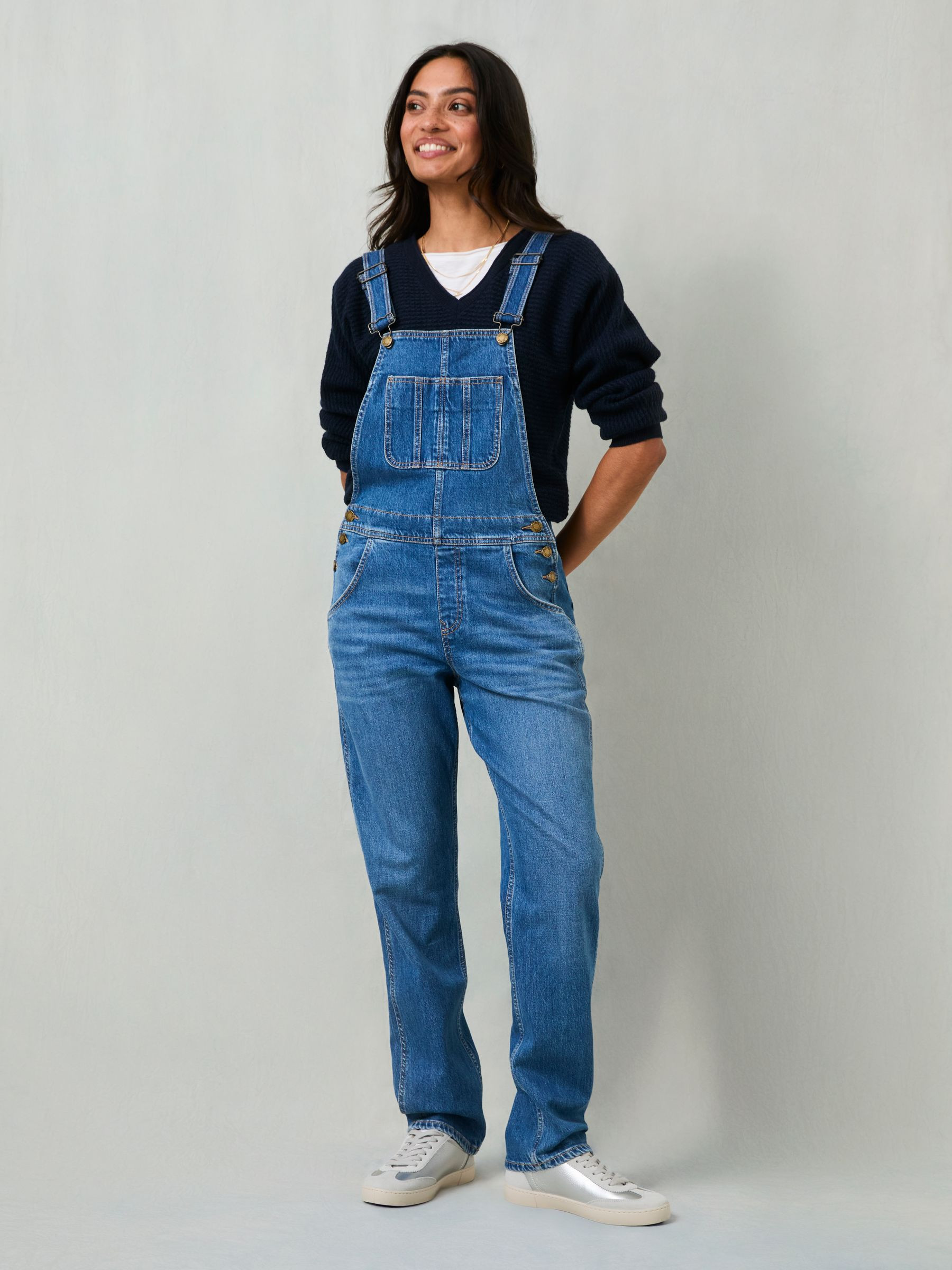 Lewes Denim Vintage Dungarees | FatFace | Fat Face