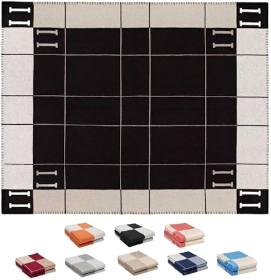 h Blanket Soft Throw Blanket Faux Fleece Cashmere Plaid Warm Shawl Thick Knitted Plush Cozy Comfy... | Amazon (US)