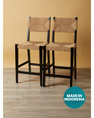 Made In Indonesia 2pk 41in Woven Counter Stool Set | Accent Furniture | HomeGoods | HomeGoods