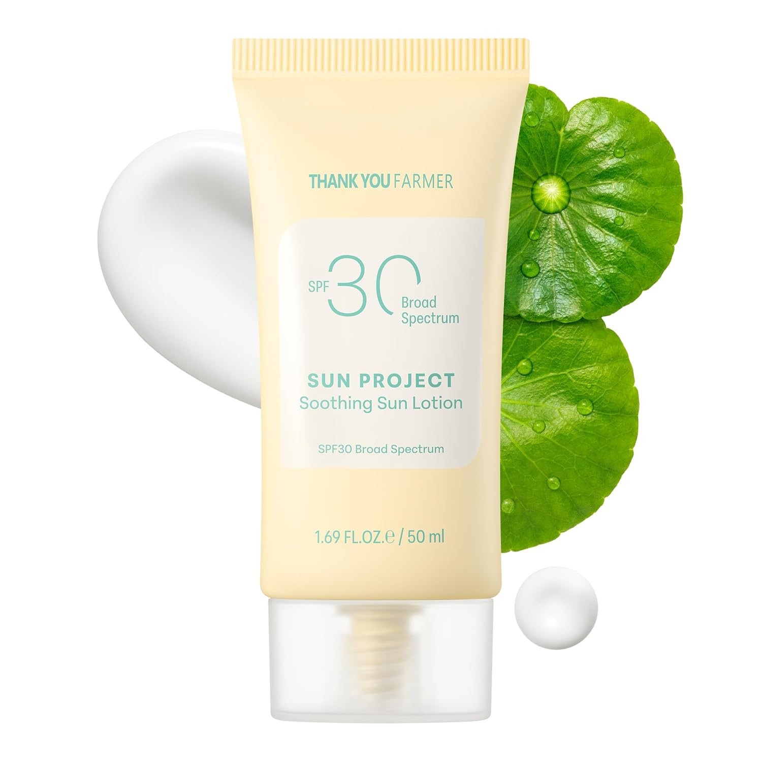 THANKYOU FARMER Sun Project Soothing Sun Lotion SPF 30 - Korean Sunscreen with Centella Asiatica ... | Amazon (US)