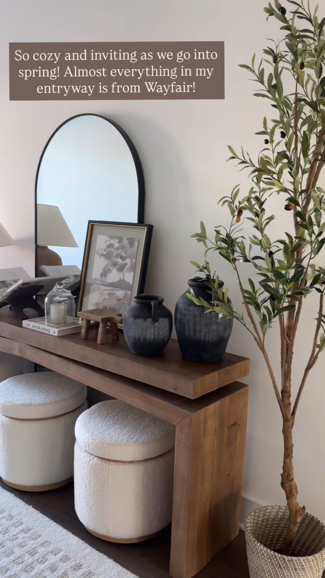 Almost everything in my entryway is from @wayfair & I am OBSESSED! These new storage ottomans were the perfect addition! They are available in a few other colors too! I love how cozy and inviting the entryway feels for spring! #ad #Wayfair #WayfairPartner

#LTKSaleAlert #LTKSeasonal #LTKHome