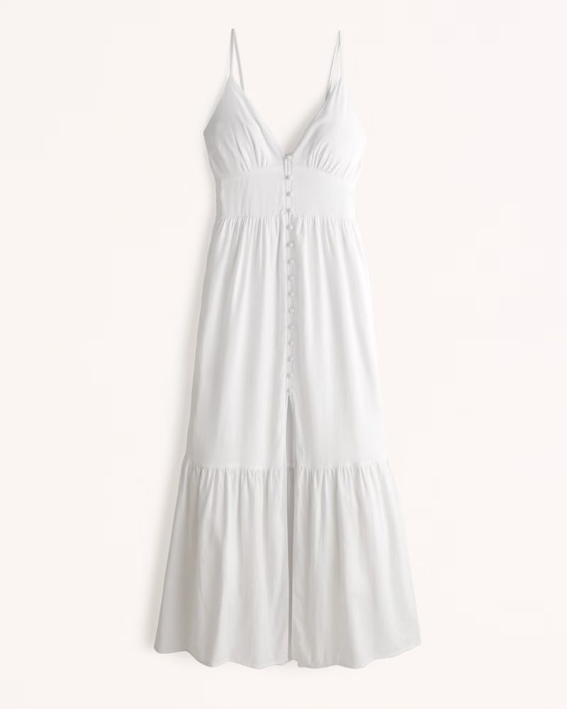 Button-Through Maxi Dress | Abercrombie & Fitch (US)