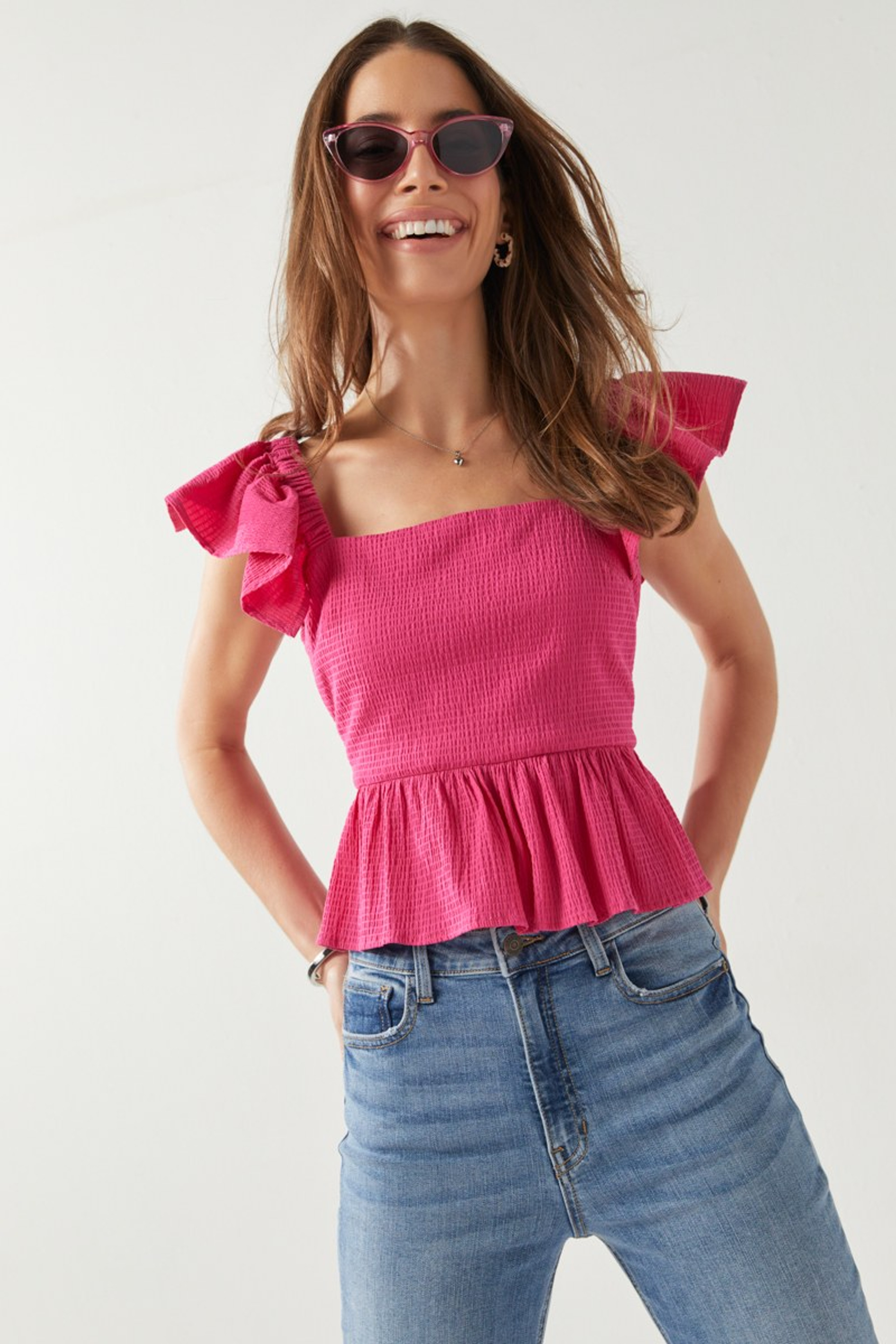 Kimber Ruffle Sleeve Blouse | Francesca's