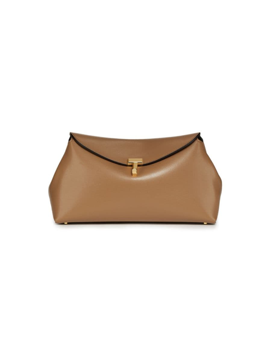 T-Lock Convertible Leather Clutch | Saks Fifth Avenue
