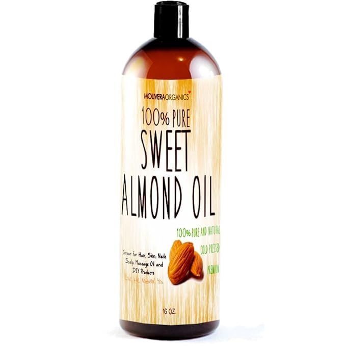 Molivera Organics Sweet Almond Oil, 16 oz. | Amazon (US)