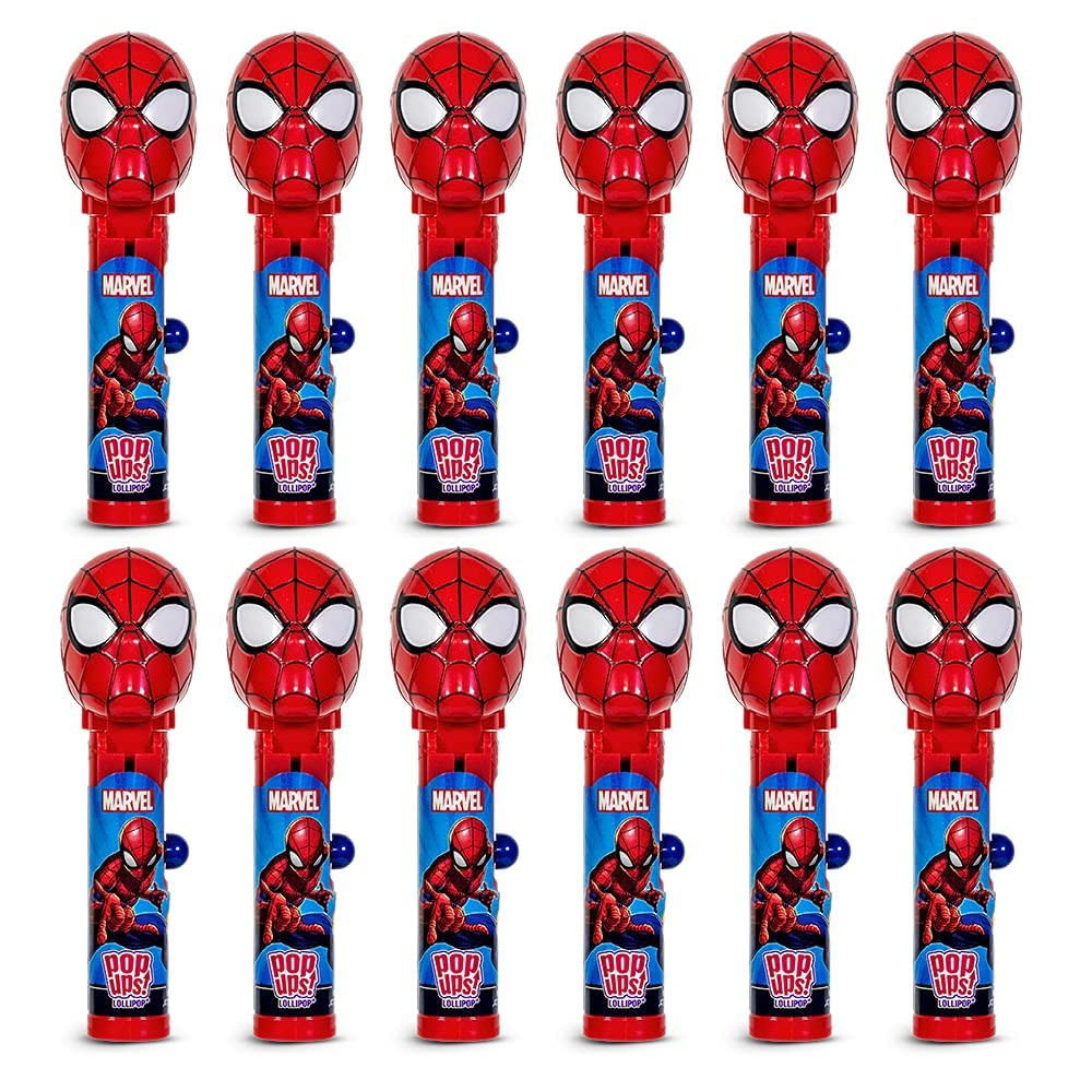 Pop Ups! Spiderman Lollipop Holder - 12 Chupa Chups Lollipops with Cases - Individually Wrapped C... | Amazon (US)