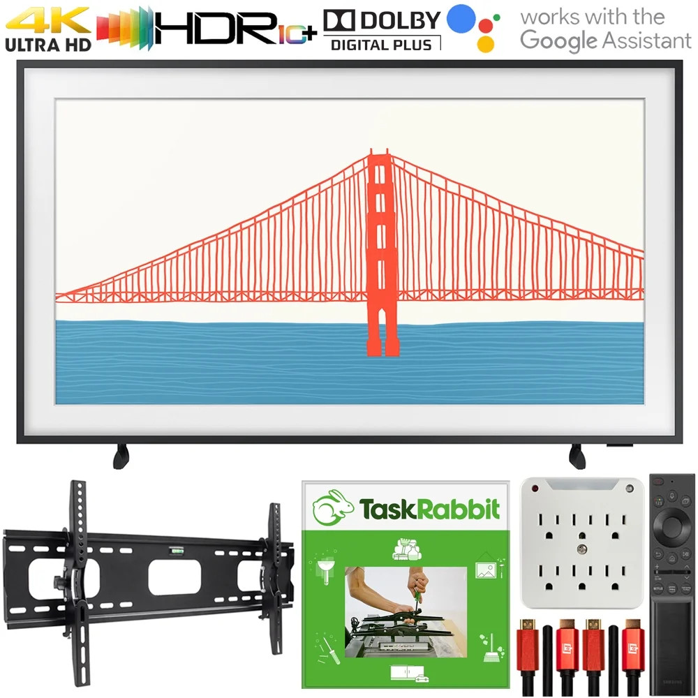 Samsung QN55LS03AA 55 Inch The Frame QLED 4K Smart TV 2021 Bundle with TaskRabbit Installation Se... | Walmart (US)