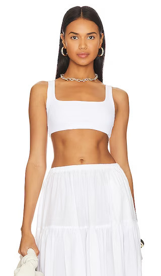 Enza Costa Easy Bra Top in White. - size S | Revolve Clothing (Global)