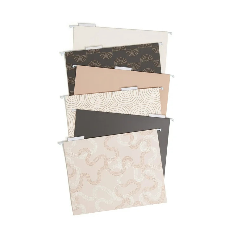 U Brands Decorative Hanging File Folders, 6 Count, Calming Contours, Letter Size | Walmart (US)