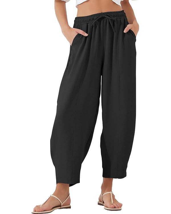 EVALESS Women's High Waisted Wide Leg Palazzo Trousers | Amazon (US)