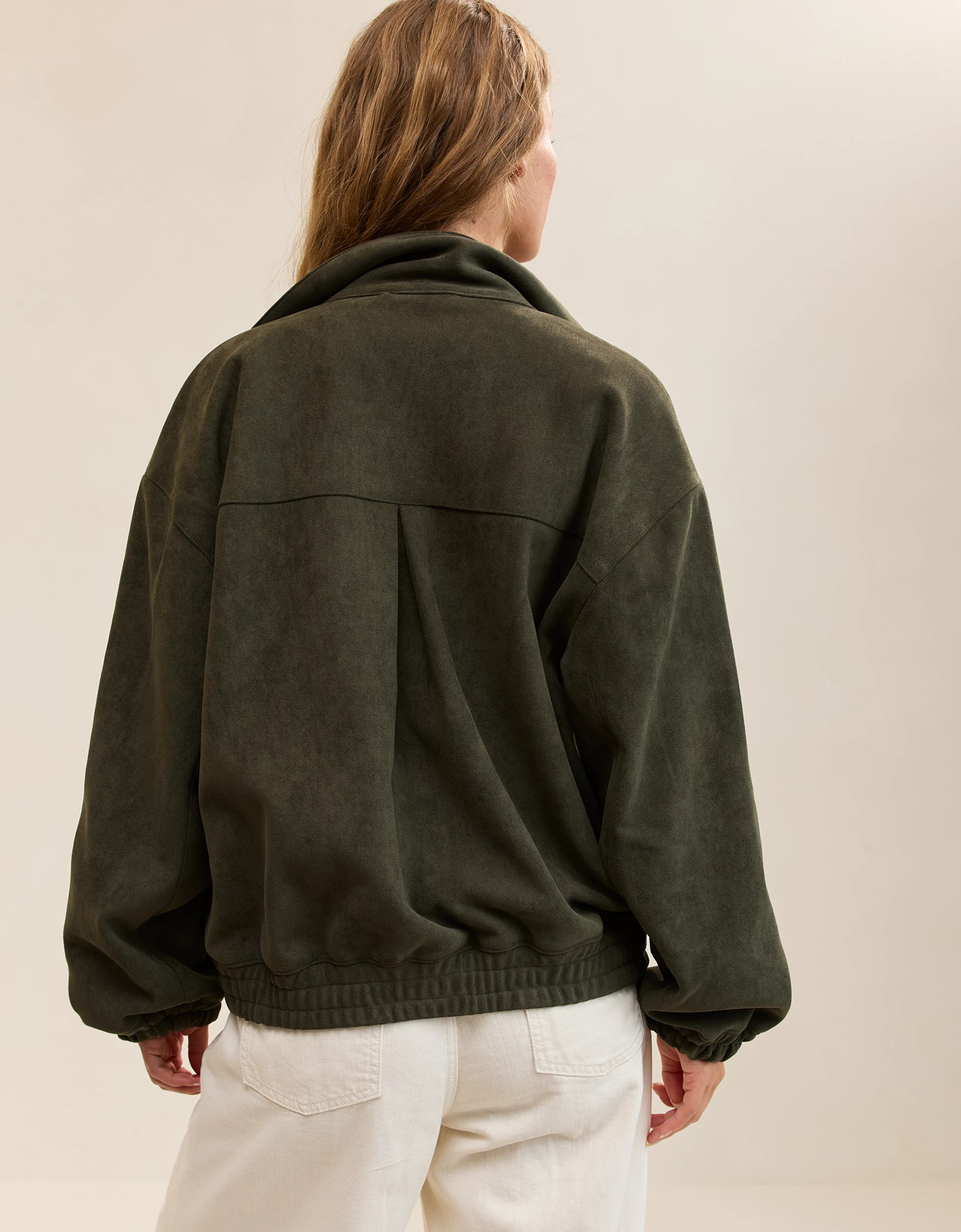Aerie Faux Suede Bomber Jacket | Aerie