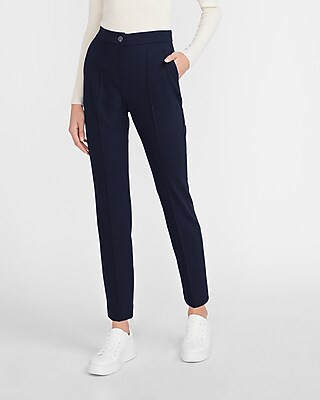 High Waisted Seamed Front Ankle Pant | Express