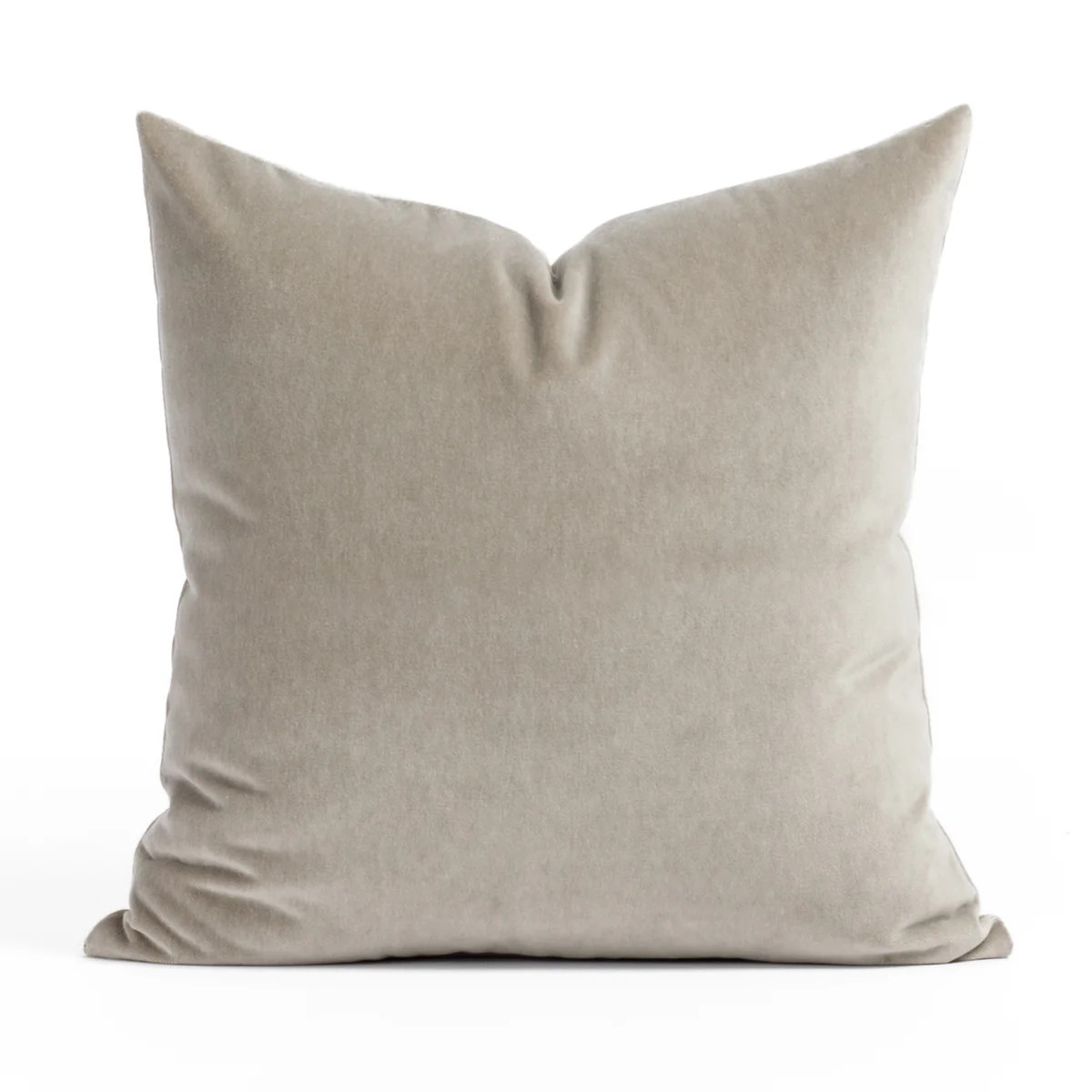 Mason Velvet 20x20 Pillow, Mushroom | Tonic Living
