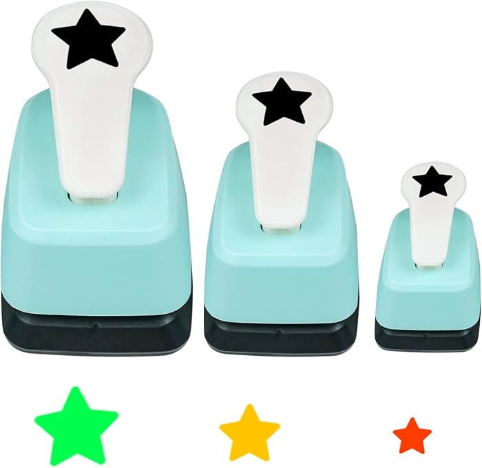 Star Hole Puncher, 3/8",5/8",1" Punches for Paper Crafts & Scrapbook Tools | Amazon (US)