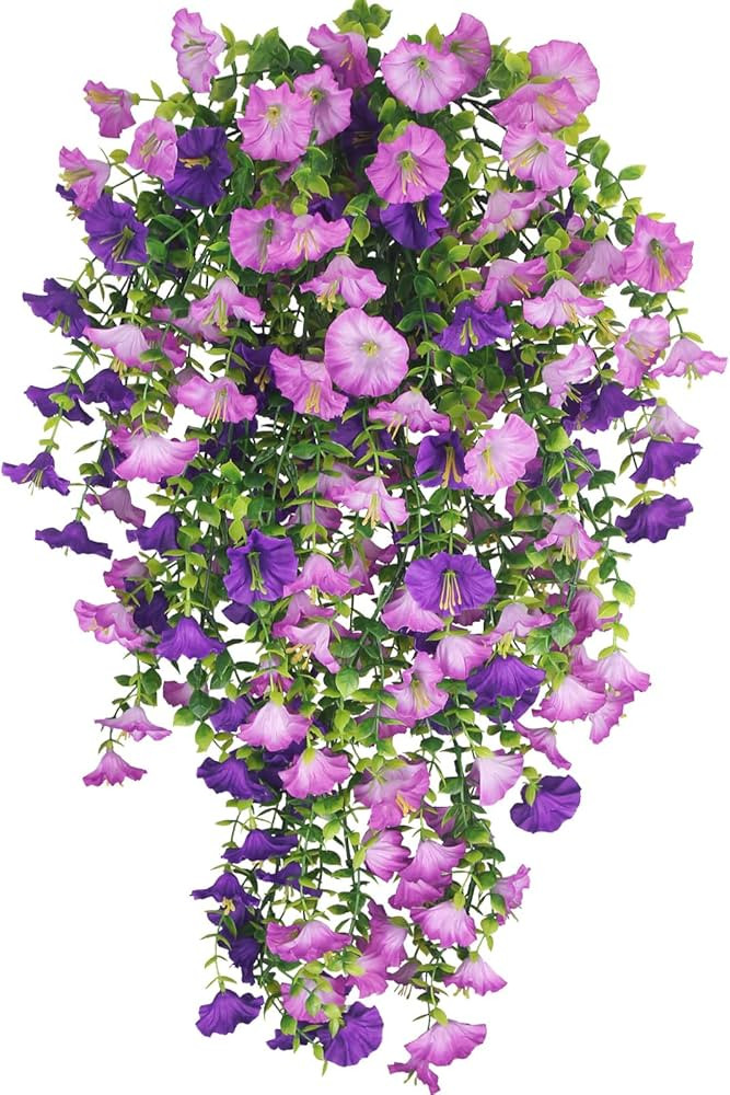 3 Pcs Artificial Hanging Flowers for Outdoors Morning Glory Artificial Flowers Spring Summer Deco... | Amazon (US)
