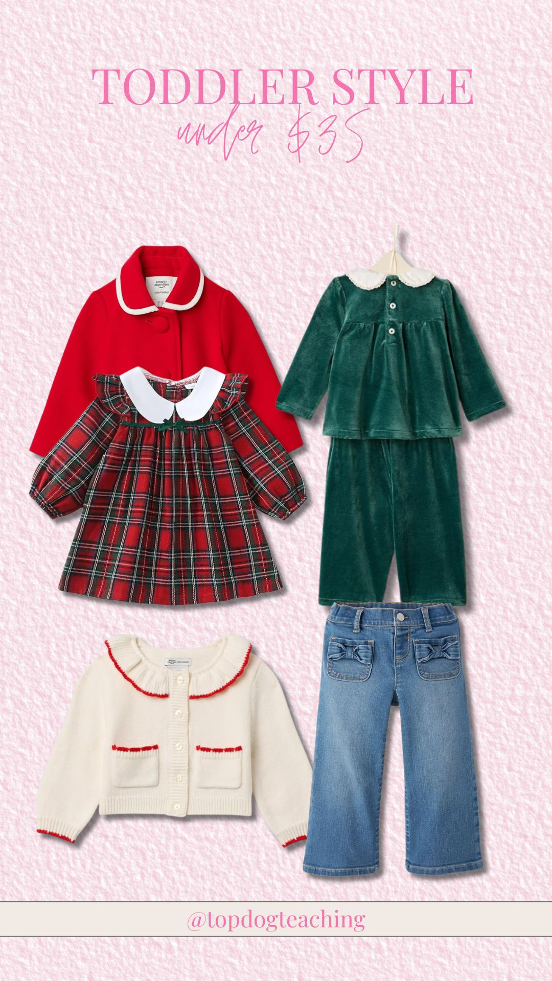 Holiday toddler style is too fun this time of year!✨

These under-$35 finds are Christmas classics--velvet greens, sweet plaid, tiny bows, and the coziest little cardigans. Perfect for school parties, Santa photos, and every festive moment in between.

kids holiday outfit, toddler christmas dress, amazon holiday outfits, girls christmas style, kids winter outfits, toddler holiday fashion, affordable kids clothes, amazon deals 

 #LTKHoliday #LTKootd #LTKKids