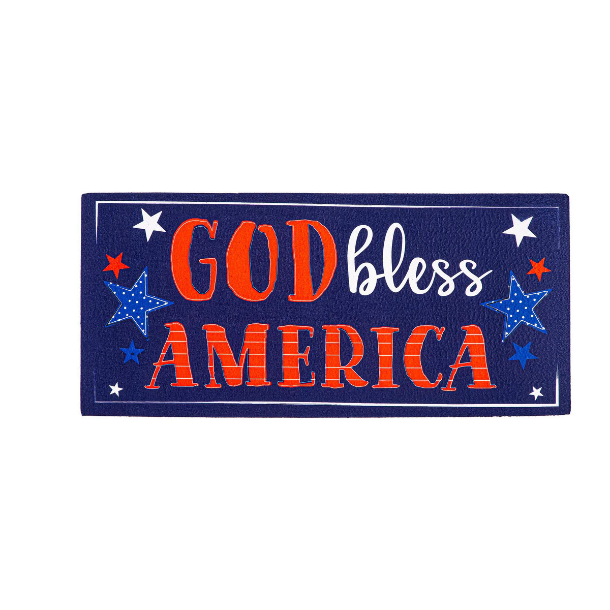 Patriotic God Bless America Sassafras Mat | My Evergreen