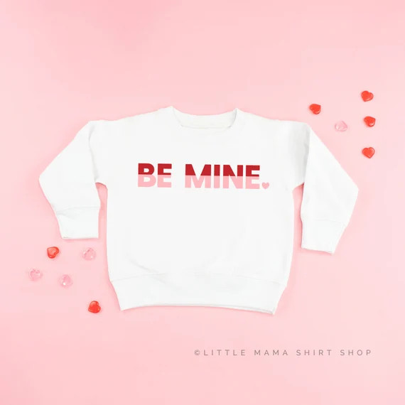 Be Mine (Two Tone) |Valentine Sweater |Valentine Sweater for Kids |Kid Valentine Shirt | Toddler ... | Etsy (US)