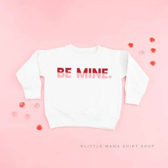 Be Mine (Two Tone) |Valentine Sweater |Valentine Sweater for Kids |Kid Valentine Shirt | Toddler ... | Etsy (US)