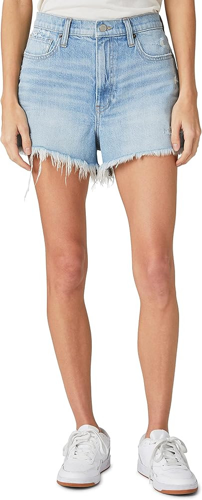 Lucky Brand Women's Rise Denim Mom Short, High Tide | Amazon (US)