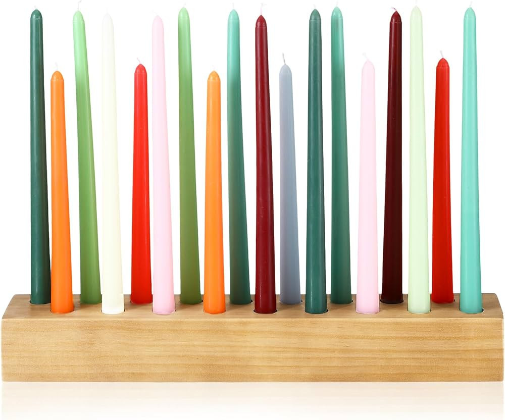 Mumufy Wood Taper Candle Holders for Table Centerpiece Giant Wooden Birthday Party Candlestick Fa... | Amazon (US)