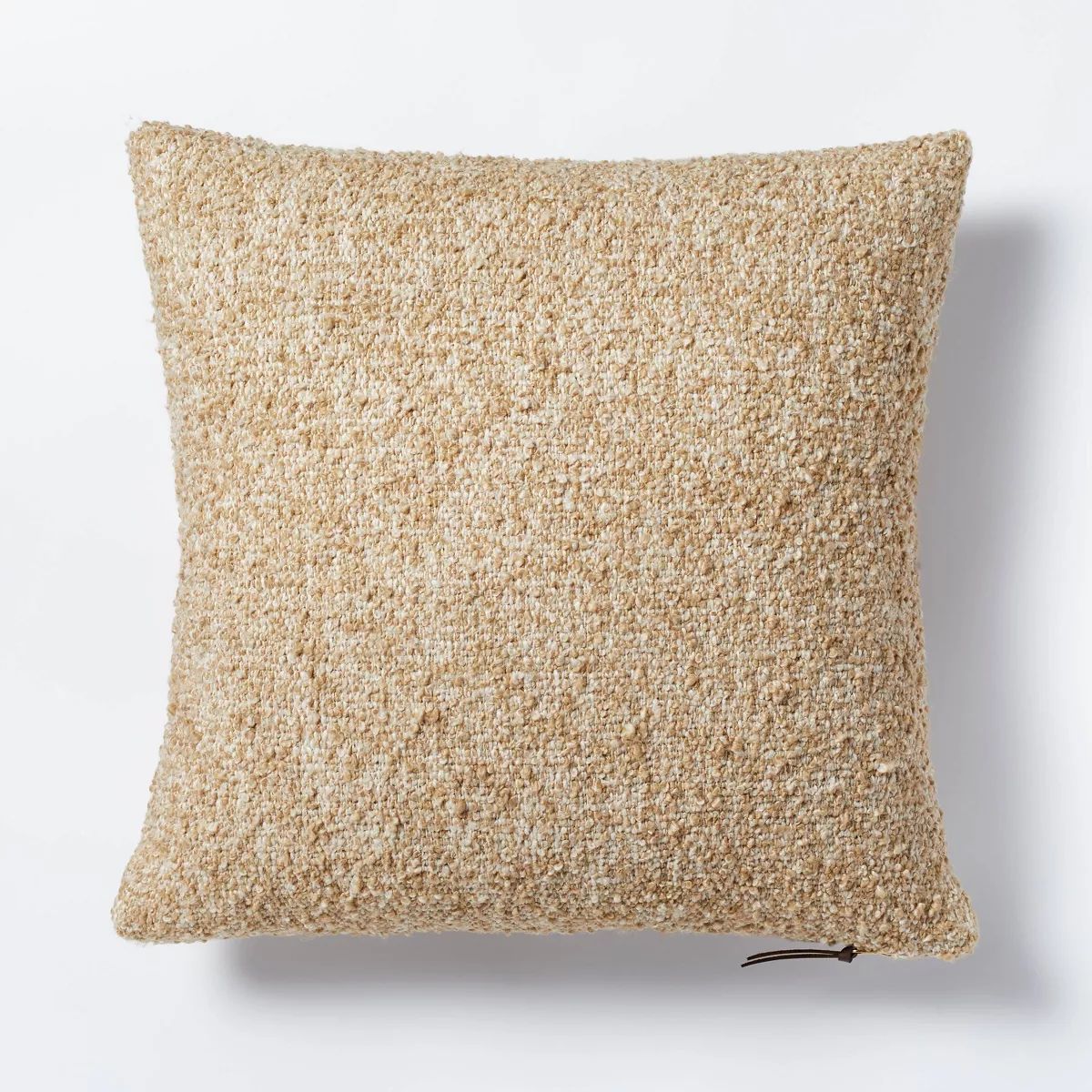 Textured Boucle Square Throw Pillow with Exposed Zipper Neutral/Cream - Threshold™ designed wit... | Target