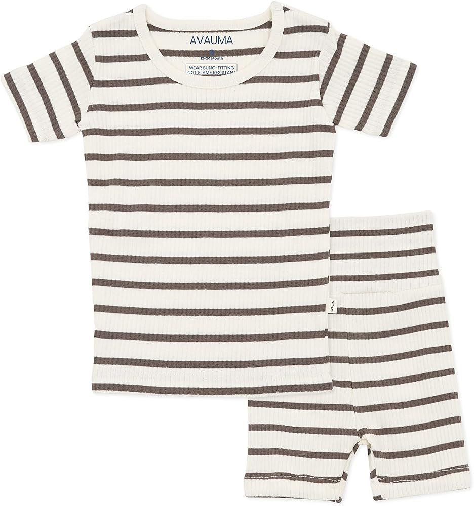 AVAUMA Baby Boys Girls Pajama Set 6M-7T Kids Cute Toddler Snug fit Pjs Cotton Sleepwear | Amazon (US)