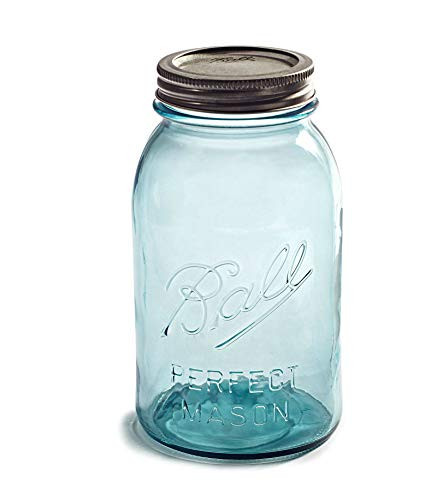 NEW! Limited Collector's Edition - Vintage Aqua/Blue BALL"PERFECT MASON" 32oz. Quart Jar - Turn-of-the-century Design (1910-1923) | Amazon (US)
