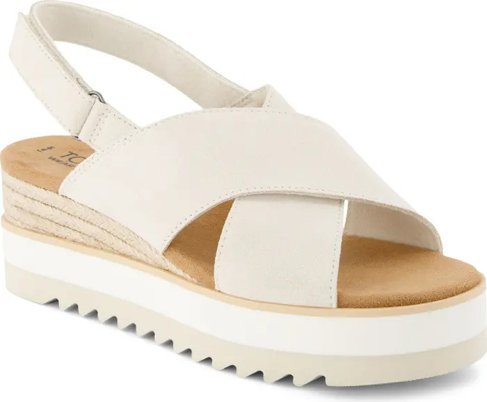 TOMS Diana Crossover Platform Wedge Sandal (Women) | Nordstrom | Nordstrom