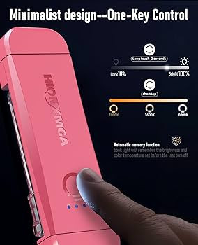 Book Reading Light,Silent Touch Lamp for in Bed,Rechargeable Clip on Booklight with 3 Amber Color... | Amazon (US)