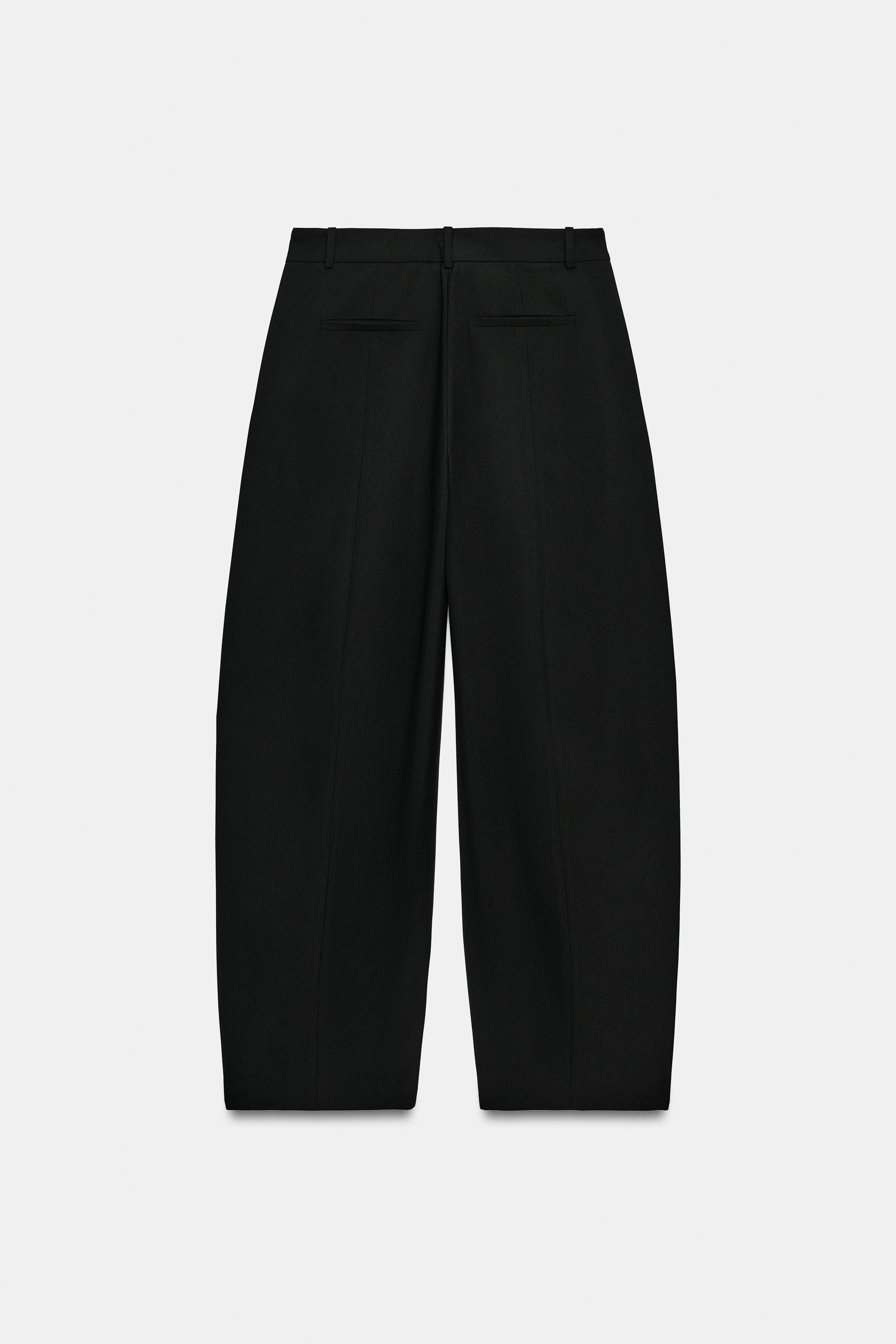 ZARA WOMAN KOLLEKTION. Hose aus Viskosemischgewebe. Mittelhoher Bund mit G\u00fcrtelschlaufen. Ve... | Zara DE