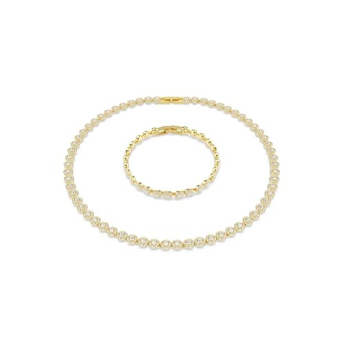Swarovski Una Angelic set, Round cut, clear, Gold-tone finish | Amazon (US)