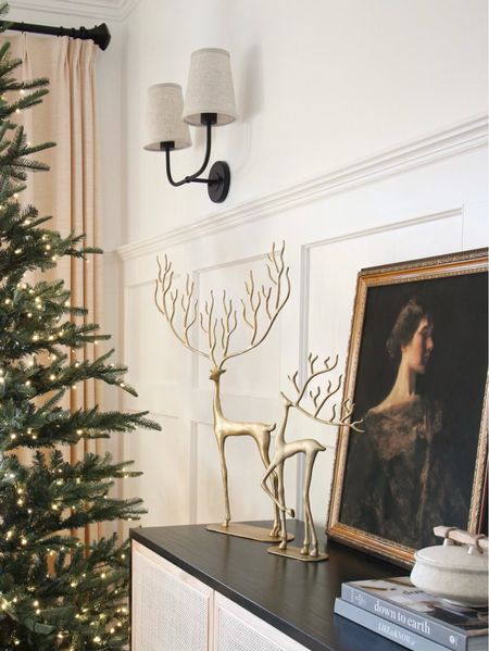 Christmas reindeer object, brass reindeer, Christmas decor, vintage framed print, wall sconce 

#LTKhome #LTKHoliday #LTKstyletip