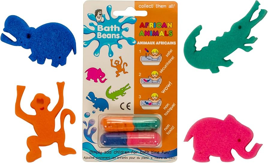 African Animals Handmade Bath Bean Bombs Toys for Kids, Shower Toys, Different Pack of Assorted A... | Amazon (US)