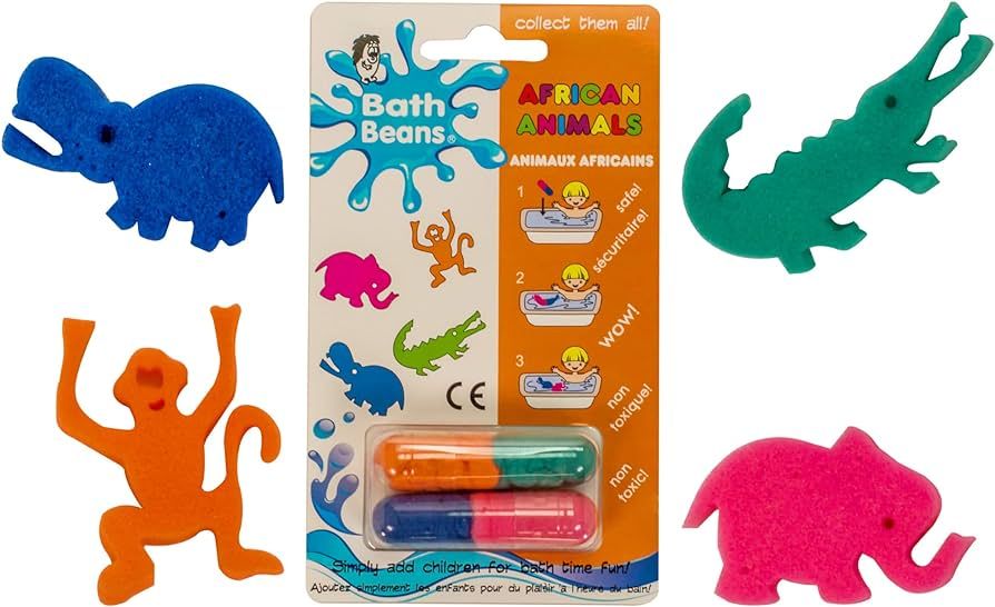 African Animals Handmade Bath Bean Bombs Toys for Kids, Shower Toys, Different Pack of Assorted A... | Amazon (US)