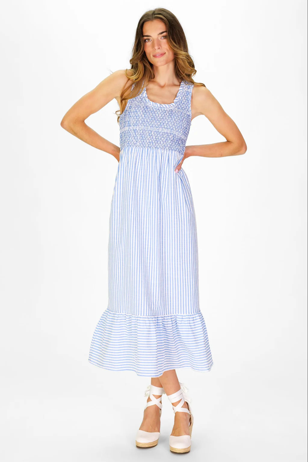 Winona Dress in Seaside Stripe | Duffield Lane