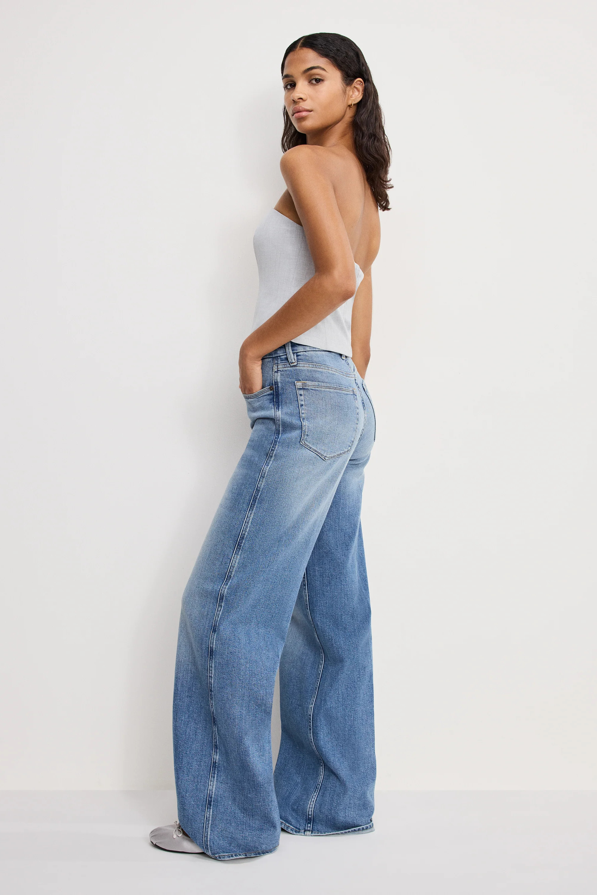 GOOD SKATE WIDE JEANS | INDIGO1142 - GOOD AMERICAN | Good American