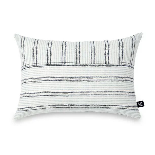 Gap Home Blocked Ticking Stripe Outdoor Pillow, Peach, 12"x18" - Walmart.com | Walmart (US)
