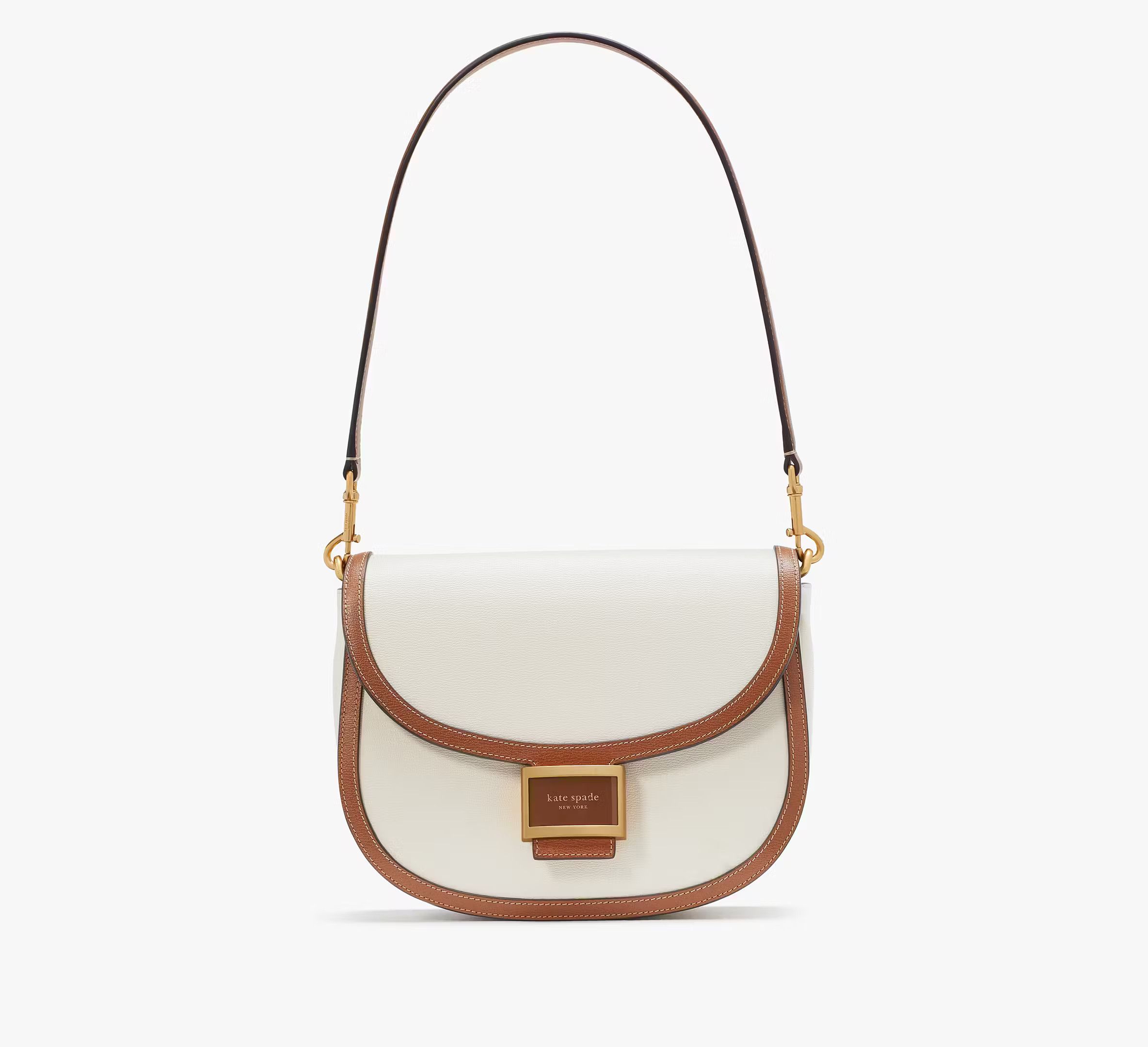 Kate Spade Katy Colorblocked Convertible Saddle Bag, Halo White | Kate Spade (US)