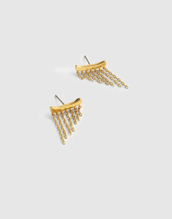 Asymmetric Chain Huggie Earrings | Madewell
