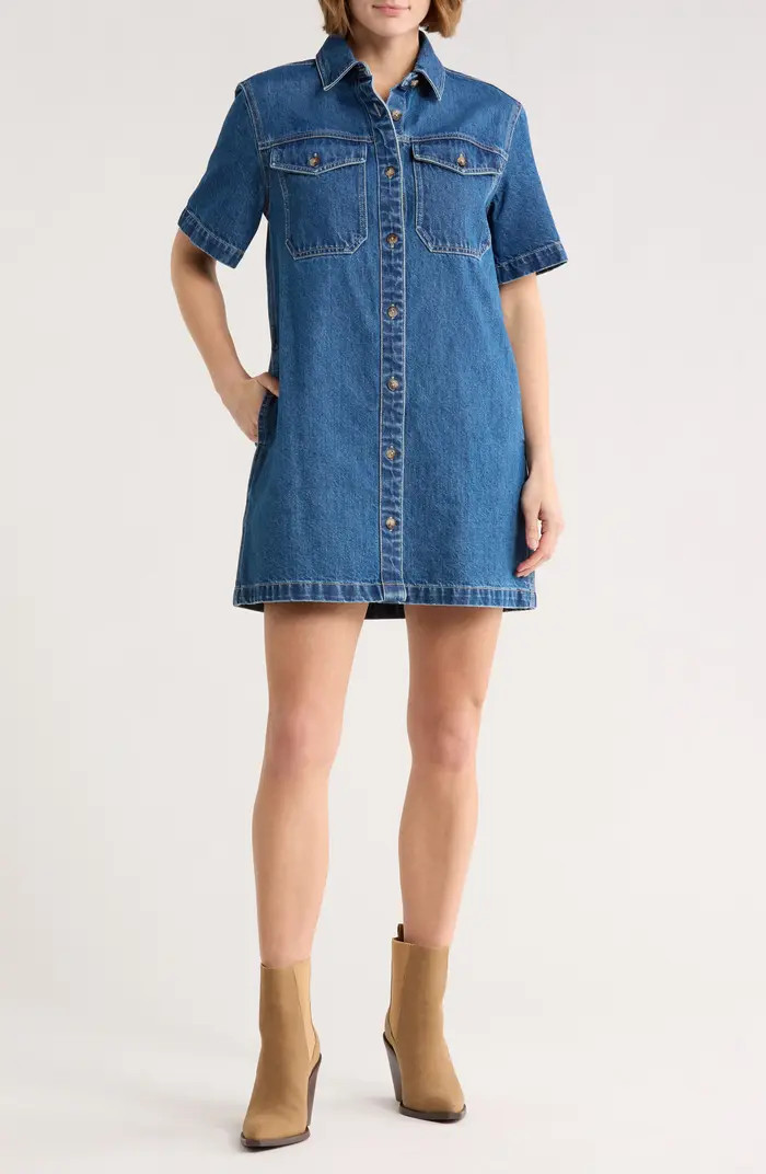 Madewell Oversize Denim Mini Shirtdress | Nordstromrack | Nordstrom Rack